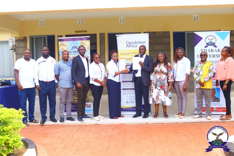 (MoU) between Tharaka University and Dandelion Africa