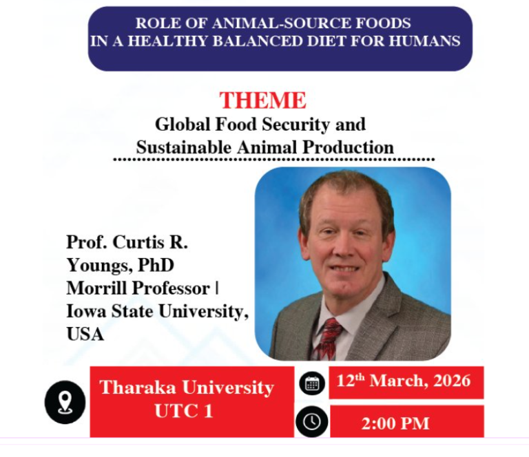 Public Lecture on the role of nutrition and sustainable food systems in addressing global food challenges.
