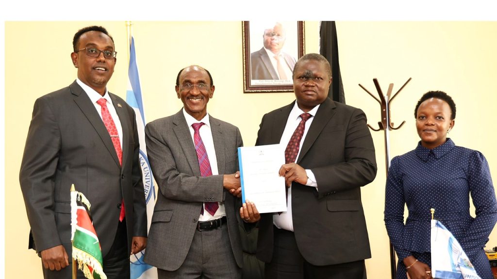 Tharaka University (TUN), Vice-Chancellor & CEO, Prof. Peter K. Muriungi, received guests from the Public Service Performance Management Unit, under the Office of the President