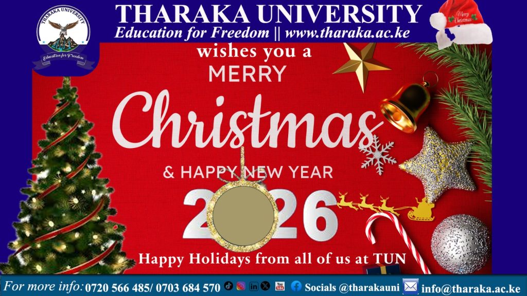 Merry Christmas 🎁 from all of us at  Tharaka University.